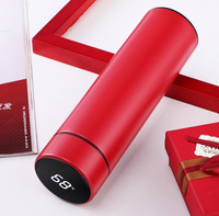 Bouteille d'eau intelligente en acier inoxydable personnalisable avec logo, affichage de la température, écran tactile LED, usage domestique, isolation thermique 450-500 ml