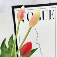 Fleurs de tulipes artificielles, tiges de fleurs artificielles, verdure artificielle réaliste, aspect réaliste, respectueuses de l'environnement, pour mariage, fête des mères, Noël