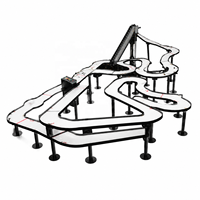 Ensemble de course de billes sur piste de marbre, simulateur créatif à gravité, personnalisable pour la marque, avec billes de billard, de flipper et de roller