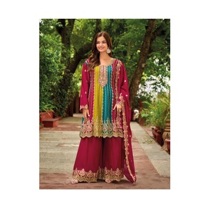 Alta demanda Hermosa Salwar Kameez Ropa étnica Pakistán Palazzo Salwar Kameez PARA VENTA DE EXPORTACIÓN - Product Image 1