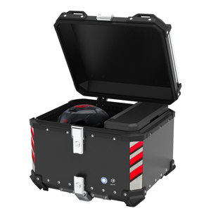 Motorcycle cooling tail box bike food delivery tour tail trunk luggage top lock aluminum rear box
