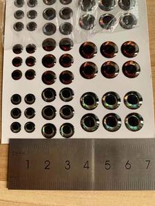 Yeux 3d de taille mixte 6/8/10mm, yeux de poisson holographiques en plastique, vent, terre, glace, feu, style mouche, matériel d'attache - Product Image 6