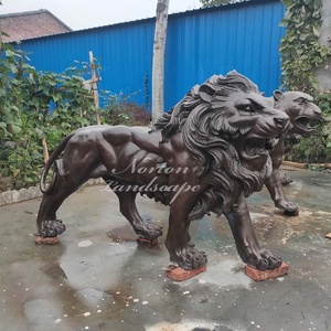 Modern Outdoor Home Garden City Park Zoo Decoration Metal Animal Sculpture <strong>Life</strong> <strong>Size</strong> Polished Brass Bronze <strong>lion</strong> <strong>Statues</strong> for <strong>Sale</strong> - Product Image 3