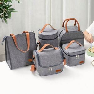 Bolsa Térmica Reutilizable Impermeable para Picnic, Ecológica, con Diseño de Letras Impresas, Bolsa para Almuerzo, Muestra Gratis Después de Consultar - Product Image 1