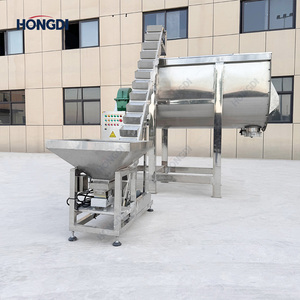 Mezcladora Industrial de Acero Inoxidable en Forma de U con Doble Cinta, Elevador de Cubetas, Mezcladora de Polvo de Alta Homogeneidad con Función de Secado para Alimentos - Product Image 3