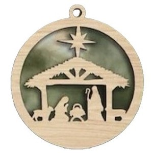 Ornements de Noël en bois, découpés au laser, décorations suspendues pour l'arbre de Noël - Product Image 5