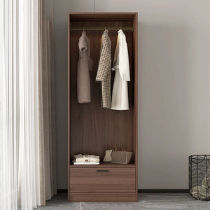 Modern Foldable Bedroom Melamine Wood <strong>Panel</strong> MDF Furniture Closet Cabinet Hinged <strong>Door</strong> <strong>Wardrobe</strong> for Hospital School Use - Product Image 2