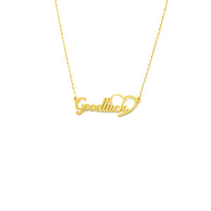 Collar Vintage Chapado en Oro de 18k, Collar de Acero Inoxidable con Colgante de Corazón de la Buena <span class=keywords><strong>Suerte</strong></span> para Mujer, Regalos de Joyería - Product Image 6