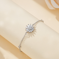 Bracelet en argent sterling 14 carats avec diamant de laboratoire de luxe certifié IGI, taille marquise, percé au laser, pour femmes