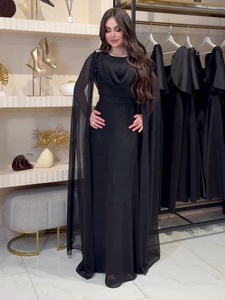 Robe de soirée élégante pour femme, style corset, <span class=keywords><strong>sexy</strong></span>, avec manches cape, coupe sirène, longueur ras du sol, pour cocktail, bal de promo, événements mondains et occasions spéciales - Product Image 5