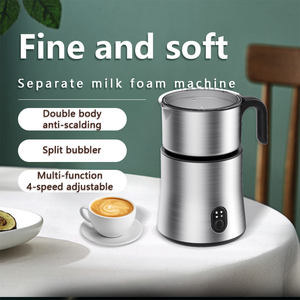 Espumador de <span class=keywords><strong>leche</strong></span> eléctrico profesional de gran capacidad, <span class=keywords><strong>calentador</strong></span> de <span class=keywords><strong>espuma</strong></span> mezclador automático para café para baristas ocupados, entusiastas del café - Product Image 3