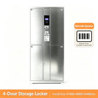 Armoire de classement moderne en acier inoxydable à 4 tiroirs avec serrure à code, ignifuge et grande capacité, solution de stockage commerciale