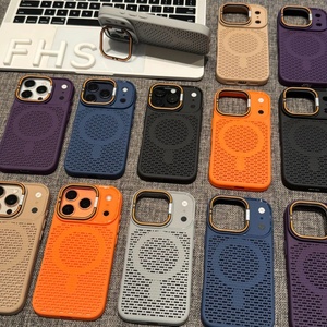 Funda magnética mate al por mayor con disipación de calor para iPhone 17 12 13 14 15 16 Pro Max 17 Air con cubierta de soporte de lente oculta - Product Image 3