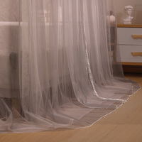 Luxueux confortable drapé lit à baldaquin moustiquaire mignon princesse chambre moustiquaire