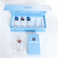 Caja de Embalaje para Viales de Péptidos con Logotipo Personalizado, Caja de Cartón Magnética Negra Mate para Impresión de Cajas de Péptidos de 3 ml, 5 ml y 10 ml