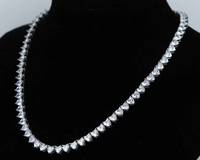 Nouveauté Collier pendentif tennis en zircon en forme de cœur, bijoux brillants, collier transparent pour demoiselle d'honneur, zircone cubique