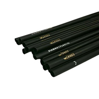 Vente en gros de paille PLA noire imprimée avec logo personnalisé 100% pailles biodégradables paille de maïs naturel Strach Boba