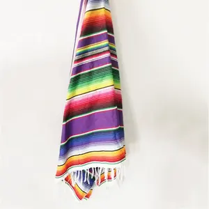 Couverture à franges en coton tricoté, vente en gros, X 59X84 pouces, décorations de fête et de mariage