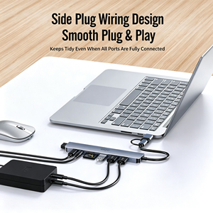Base de Conexión USB-C Portátil 8 en 1, Extensor USB, Lector de Tarjetas SD y TF, Conector de Audio de 3.5 mm para Sala de Conferencias, Trabajo con Laptop - Product Image 2
