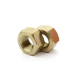 High quality DIN934 Brass hex nut M1 M1.2 M1.4 M1.6 M2 M2.5 M3 M4 Tuercas brass Hex nuts bright cleaned copper M12 1/4