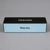 Caja de Vino Plegable de Lujo, Caja de Regalo Personalizada de Cartón Corrugado para 1 o 3 Botellas de Vino Blanco, Venta al Por Mayor