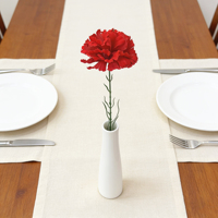Vente en gros de fleurs artificielles en velours rouge à tige unique de 61 cm, fleurs douces et écologiques, décoration pour mariage, fête des mères, en vrac