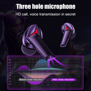 Miễn phí T33 OEM ODM Mẫu trò chơi Earbuds oraimo audifonos Tai nghe <span class=keywords><strong>bluetooth</strong></span> 5.2 TWS thuyền chơi game trong tai tai nghe Tai nghe không dây - Product Image 2