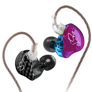 KZ ZST Dynamic Hybrid Dual Driver Auriculares intrauditivos 1DD + 1BA Auriculares con cable Auriculares coloridos con micrófono