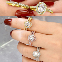 Bagues de fiançailles et de mariage pour femme en moissanite, coupe princesse, plaqué argent sterling 925, sertissage à tension, tendance