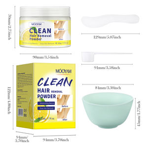 Kit d'épilation 220g de poudre dépilatoire fraîche au citron avec bol mélangeur et <span class=keywords><strong>spatule</strong></span> sans douleur - Product Image 6
