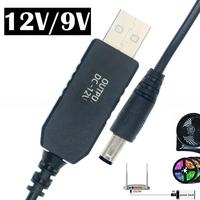 Cable Adaptador de Carga Rápida QC de 12V 1.5A USB a DC 5.5x2.1mm para Router Wifi, Cámara CCTV, Tira de Luces LED, Humidificador
