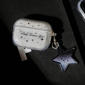 เคส2ND airpods Pro พร้อมพวงกุญแจแฟชั่นน่ารักลายดาวระยิบระยับระยิบระยับระยิบระยับสำหรับ Apple airpods 1 2 3 GIRL - Product Image 2
