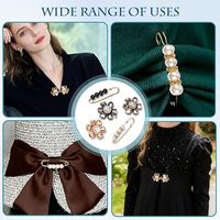Attaches de taille ajustables pour pantalons et jeans, à dos plat, avec boutons clips, pour femmes, motif floral plaqué, style simple