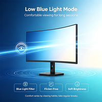 Moniteur incurvé QHD 32 pouces 180 Hz Broadcast Master Control 1K pour PC de jeu avec RGB pour station de travail de post-production cinématographique
