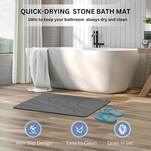 Customized Design Nonslip American Style Bathroom Quick Drying Diatomaceous Earth Diatomite <b>Bath</b> <b>Mat</b> Stone <b>Bath</b> <b>Mat</b> - Product Image 6
