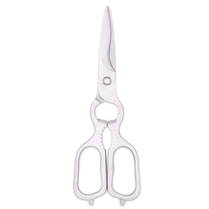 Stainless Steel <b>Kitchen</b> <b>Scissors</b> Straight Head 0067 Home Use Silver Color - Product Image 4