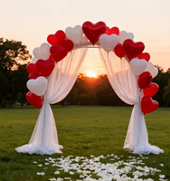 30 Ballons en Latex Rouge et Blanc en Forme de Cœur Remplis d'Hélium, Décorations de Fête Durables pour la Saint-Valentin, Halloween, les Remises de Diplômes, les Anniversaires