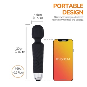 Baguette de massage professionnelle <span class=keywords><strong>luna</strong></span> pour femmes, sans fil, rechargeable, 8 vitesses, 20 motifs - Product Image 5