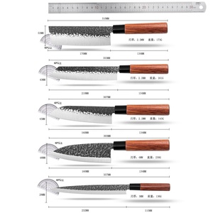 Vente en gros de couteaux de chef japonais professionnels en acier inoxydable forgé à la main, écologiques, ensemble de couteaux à poisson, à viande, à découper, à hacher, à boucher - Product Image 2