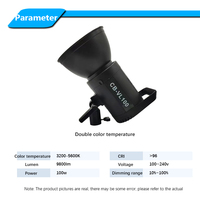 Éclairage de lumière vidéo LED RVB bicolore 100W de haute qualité pour l'enregistrement vidéo de photographie prise de vue en plein air