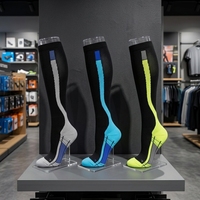 Chaussettes de compression unisexes en polyamide de haute qualité, fantaisie, 20-30 mmHg, tricotées pour l'automne, sportives, anti-humidité, pour la course et les infirmières