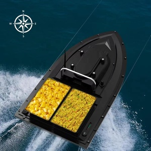 เรือตกปลาบังคับวิทยุ SMT SMT-D12C ABS 7.4V แบบสองถัง พร้อมระบบค้นหาปลาและระบบให้อาหาร ระยะควบคุม 600 เมตร สีดำ แบตเตอรี่ 5000mAh - Product Image 3