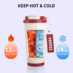 Mug isotherme de luxe en acier inoxydable Atlas avec logo personnalisé, isolation thermique de 6 à 12 heures, style américain, tasse de voyage pour l'extérieur - Product Image 3