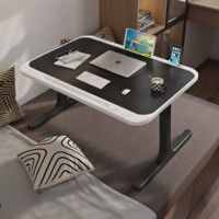 Bureau de jeu électrique moderne noir extensible avec cadre à hauteur réglable et garantie de 5 ans pour la maison ou le bureau