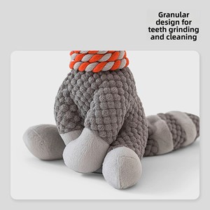 Zürafa Rakun Köpek Pamuk Halat Peluş Sesli ve Çiğneme Oyuncağı Can Sıkıntısını Giderici Oyuncak Çiğnemeye Dayanıklı Evcil Hayvan Malzemeleri Evcil Hayvan Oyuncağı - Product Image 5