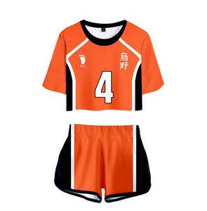 Camiseta Haikyuu Extra Grande de Poliéster 6XL, Unisex, Talla Grande, Disfraz de Anime, Conjunto de Camiseta y Pantalones Cortos de Verano, Uniforme Haikyuu - Product Image 5