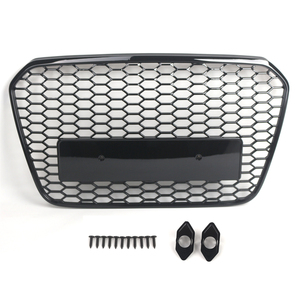 Para <span class=keywords><strong>Audi</strong></span> <span class=keywords><strong>A6</strong></span> C7 2012-2015 Parachoques delantero Rejilla del radiador Negro brillante 4G0853651A NUEVO - Product Image 1