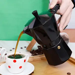 조화 고품질 맞춤형 휴대용 이탈리아 스타일 커피 에스프레소 메이커 스토브 탑 알루미늄 모카 냄비 6 컵