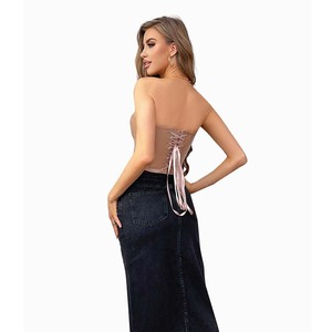 Corset court style <span class=keywords><strong>bustier</strong></span> sans bretelles, haut court <span class=keywords><strong>bustier</strong></span>, cœur, <span class=keywords><strong>kaki</strong></span>, corselet - Product Image 3