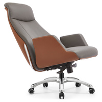 Chaise de bureau ergonomique pivotante en cuir PU pour cadre, grande capacité de charge, livraison rapide